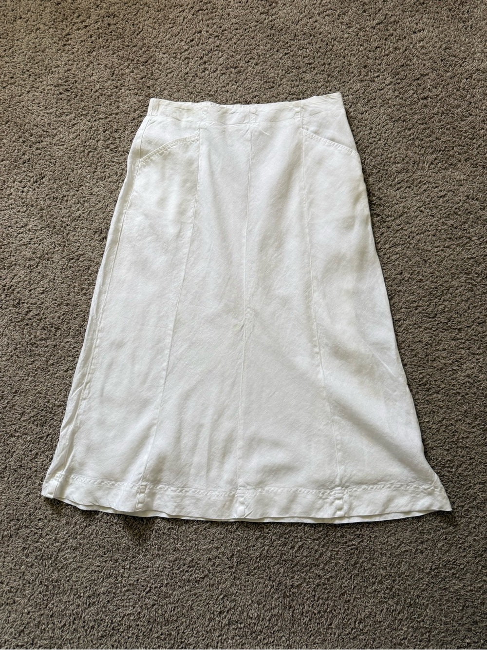 J. Jill Cream A-Line Midi Skirt